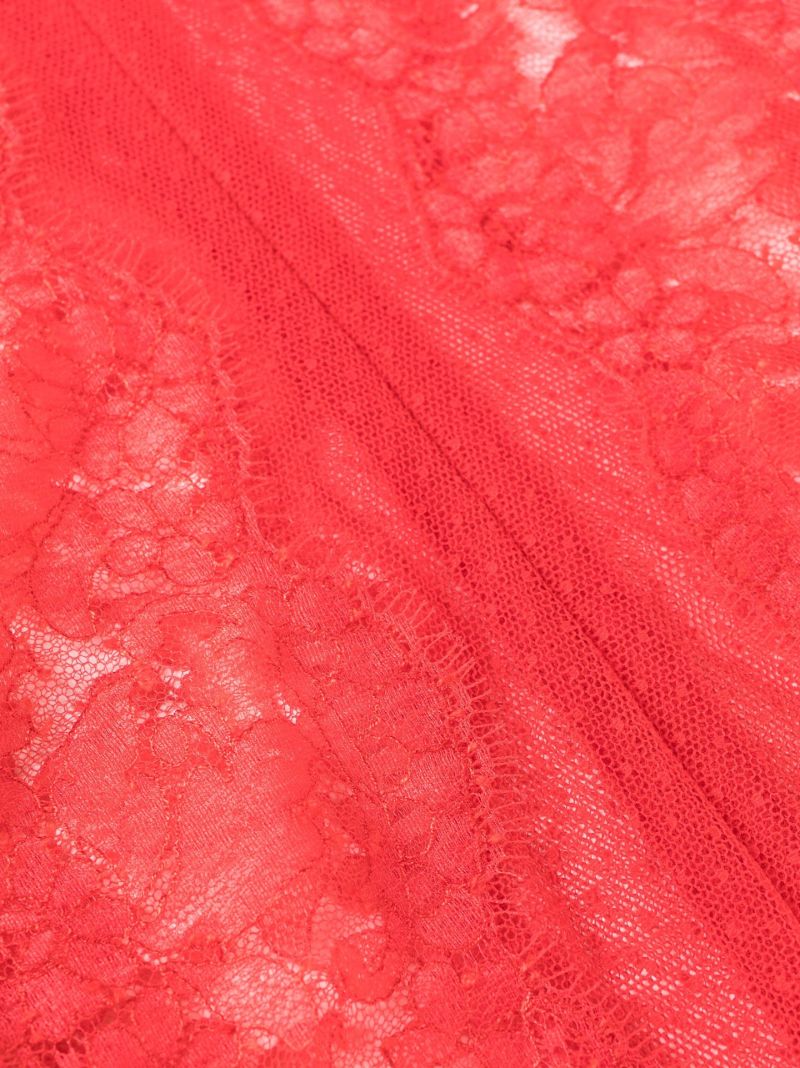 Red Lace Balconette Bodysuit