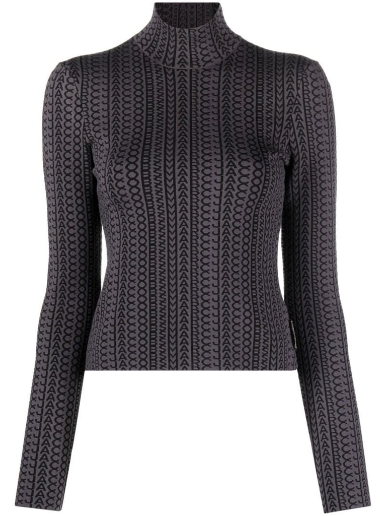 Grey the Monogram Knitted Top