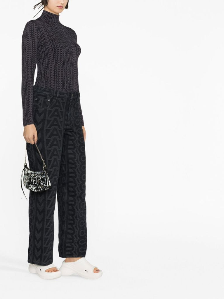 Grey the Monogram Knitted Top