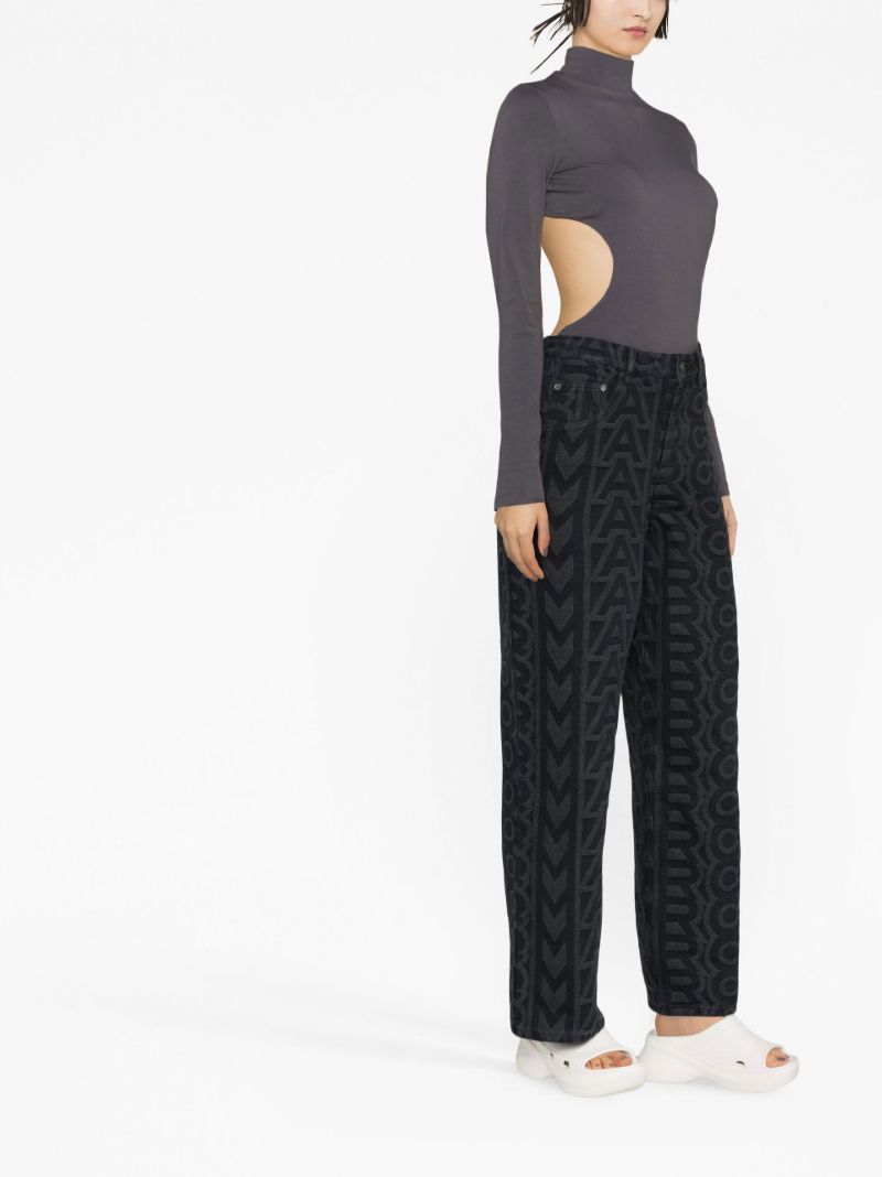Black the Monogram Wide-leg Jeans