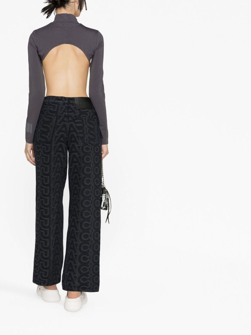 Black the Monogram Wide-leg Jeans