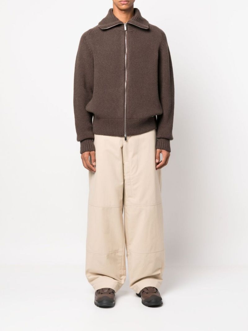 Brown Le Cardigan Meunier Zip Cardigan