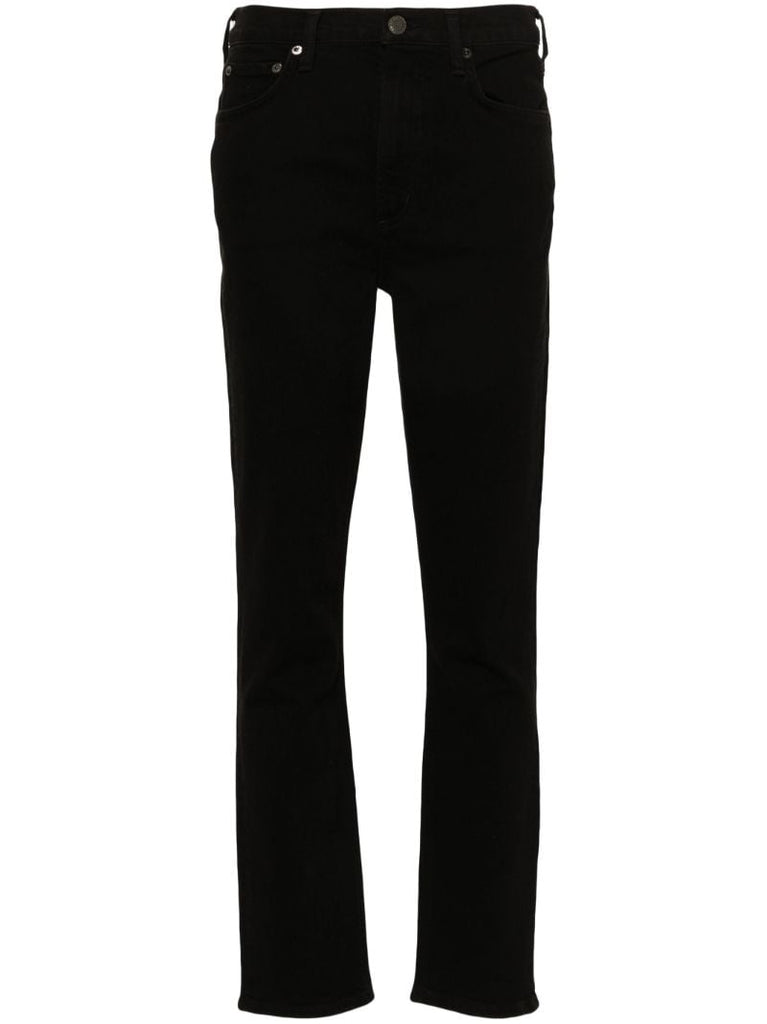 Black Merrel Mid-rise Slim Jeans