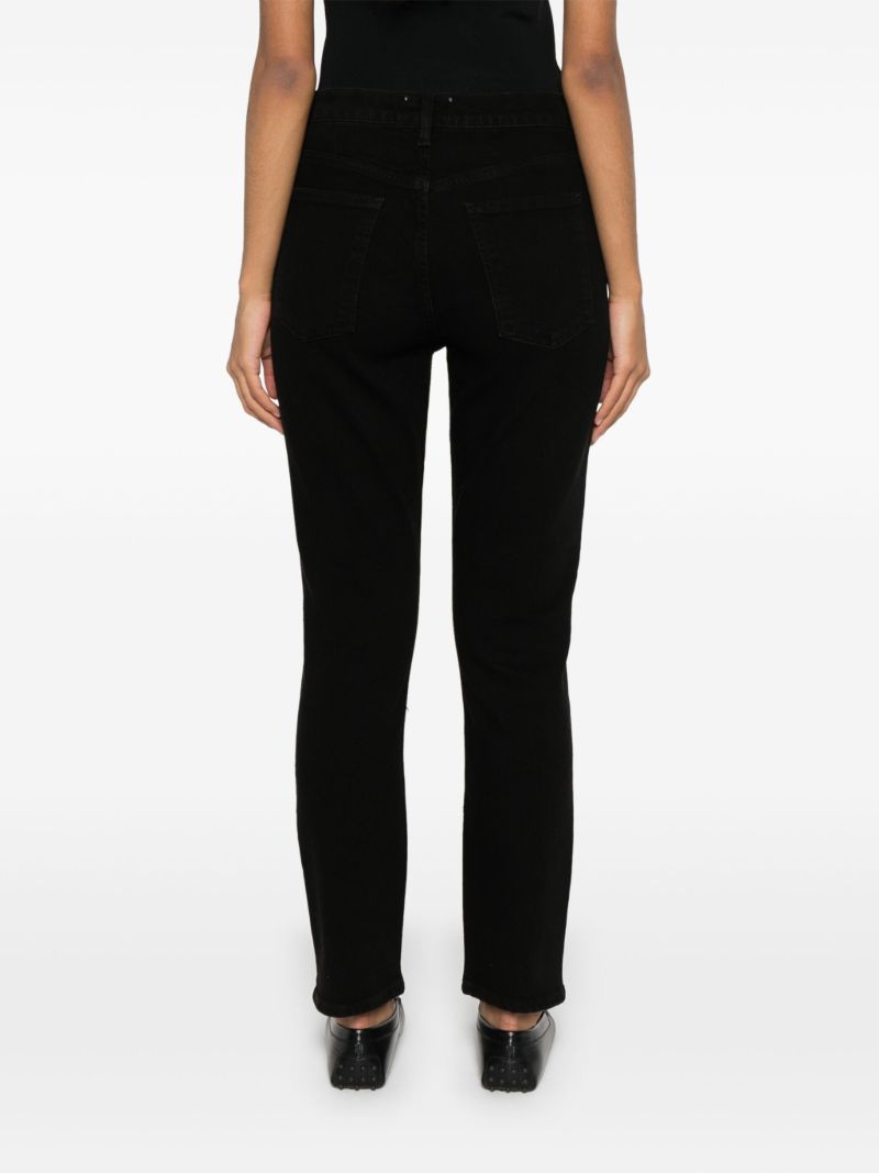 Black Merrel Mid-rise Slim Jeans