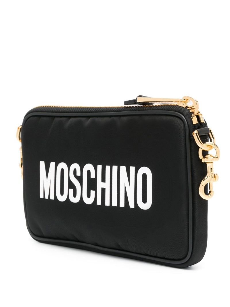 Black Teddy Bear Print Cross Body Bag