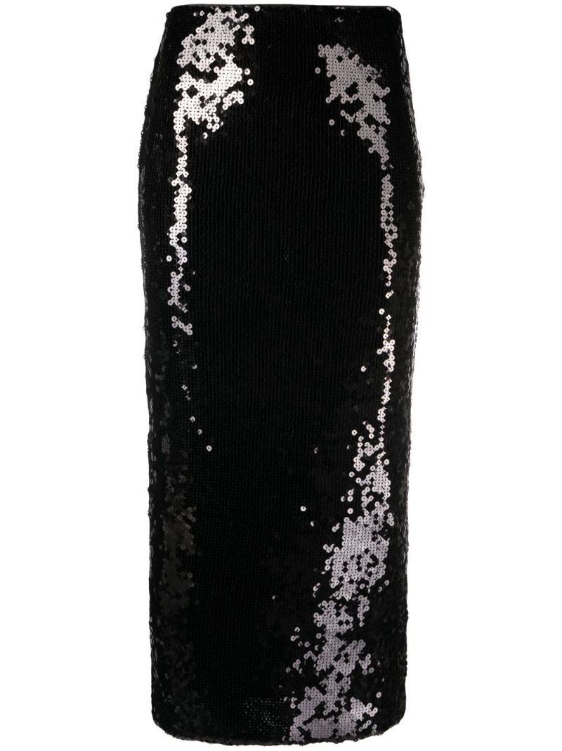 Black Gisele Sequin-embellished Skirt