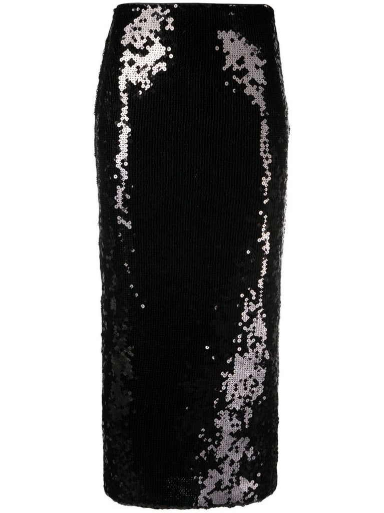 Black Gisele Sequin-embellished Skirt