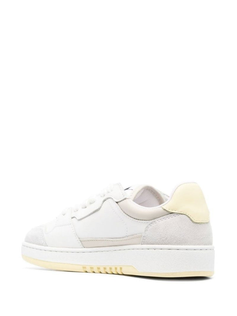 White A-dice Lo Leather Sneakers