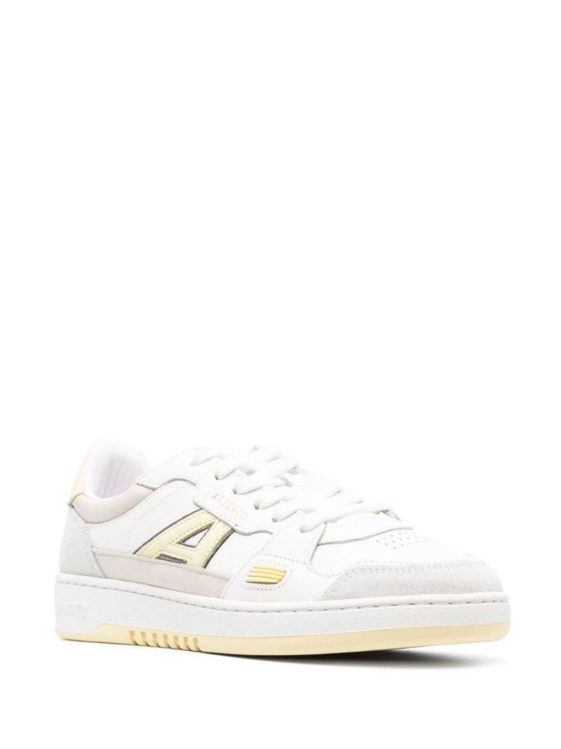 White A-dice Lo Leather Sneakers