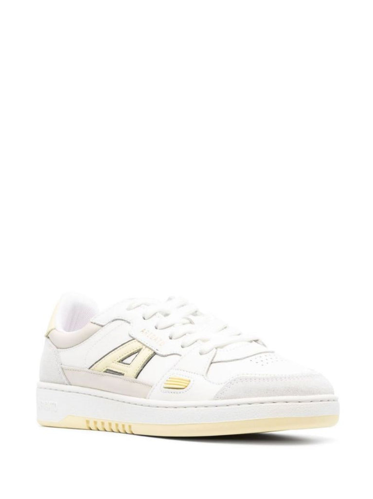 White A-dice Lo Leather Sneakers
