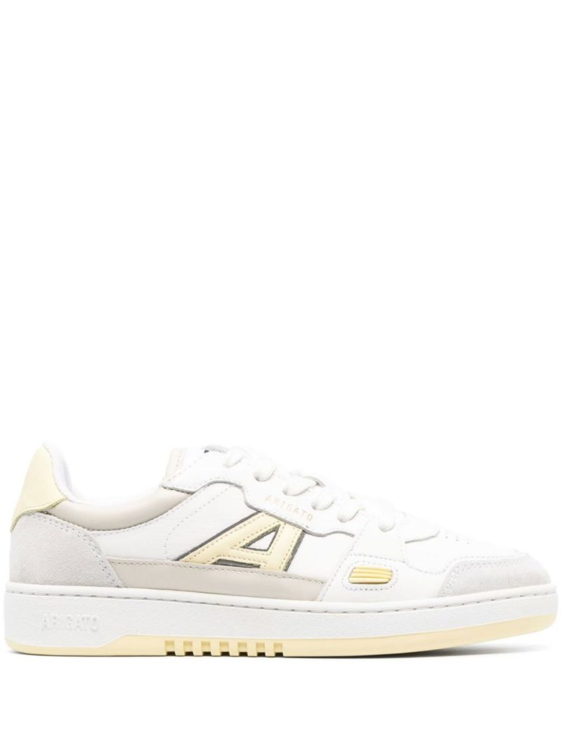 White A-dice Lo Leather Sneakers
