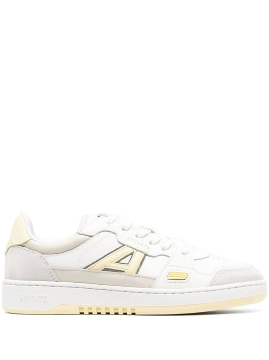 White A-dice Lo Leather Sneakers
