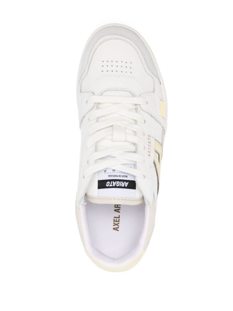 White A-dice Lo Leather Sneakers