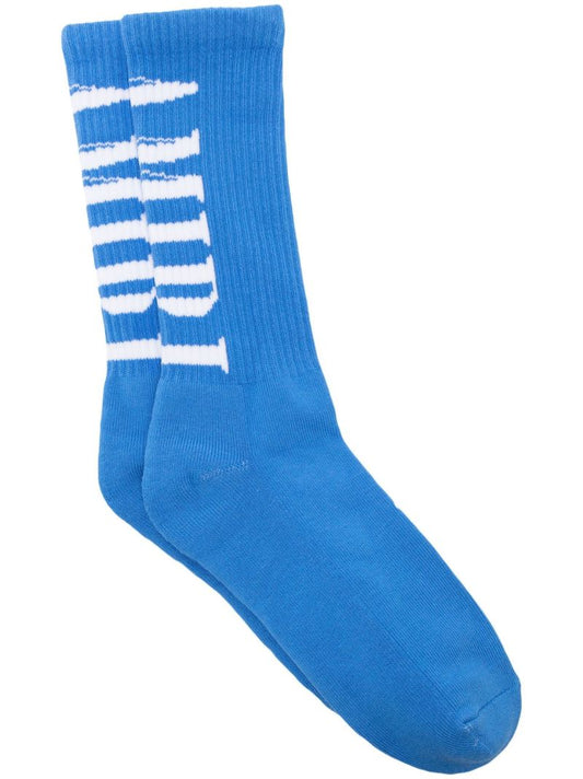 Blue Core Logo Ankle-length Socks