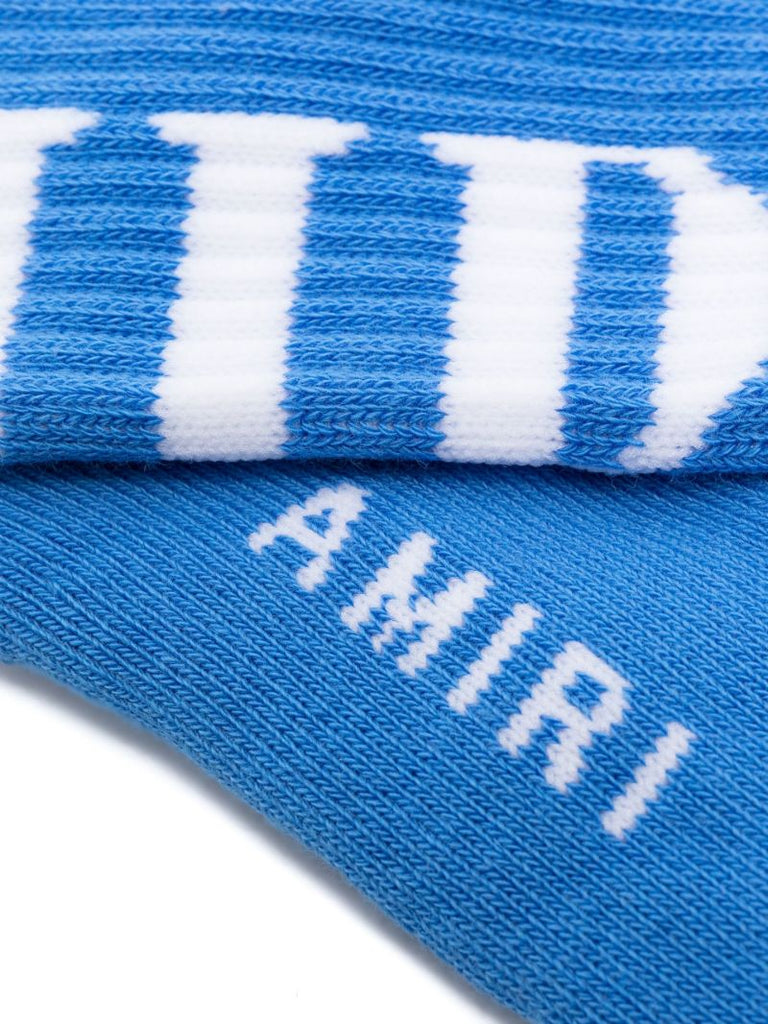 Blue Core Logo Ankle-length Socks