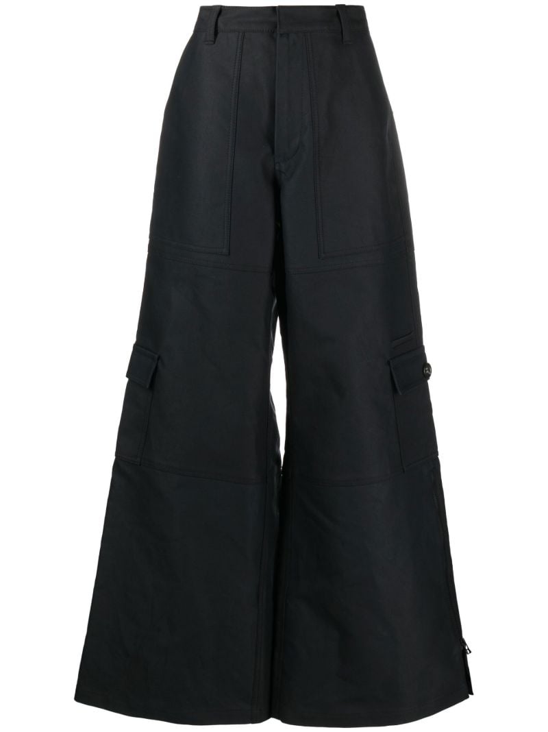 Black Wide-leg Cargo Trousers
