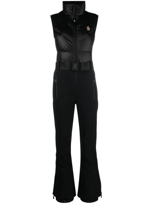 Black Padded Sleeveless Ski Suit