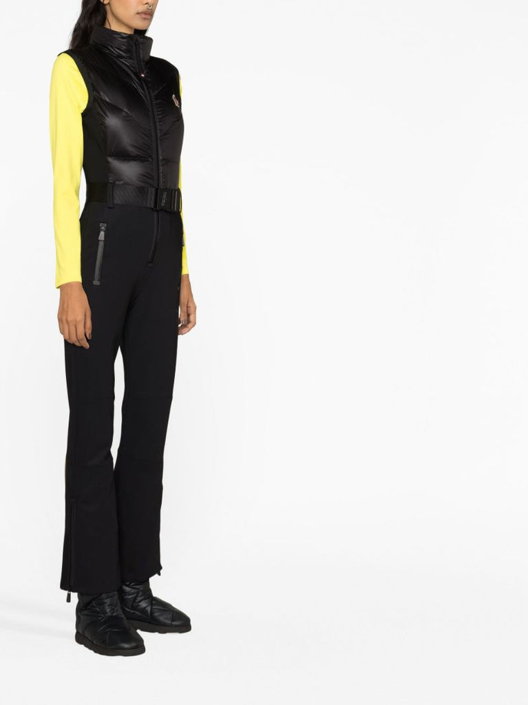 Black Padded Sleeveless Ski Suit