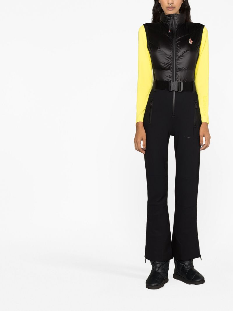 Black Padded Sleeveless Ski Suit