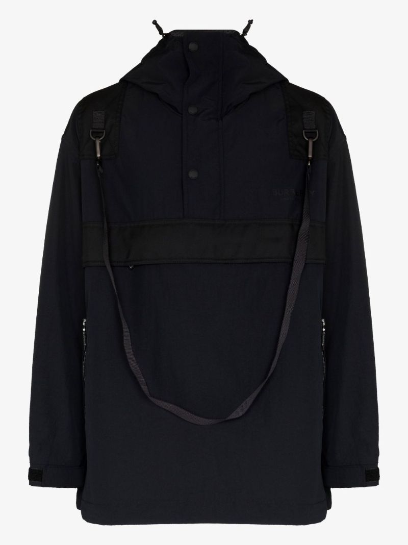 Black Hooded Rain Jacket