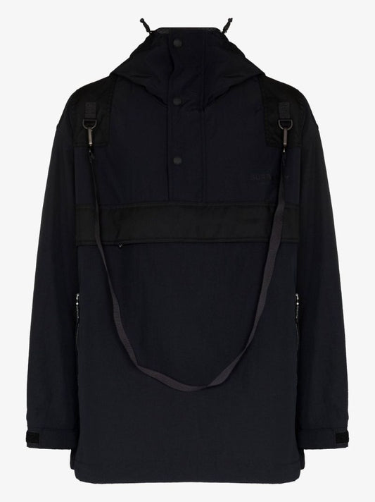 Black Hooded Rain Jacket