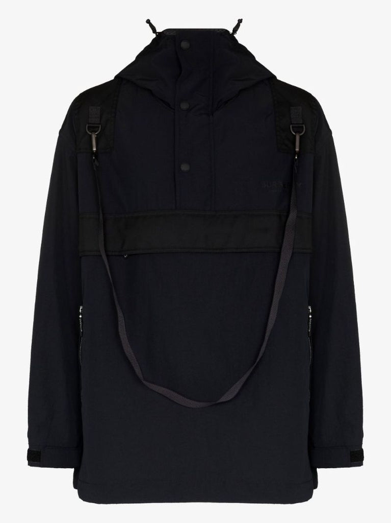 Black Hooded Rain Jacket