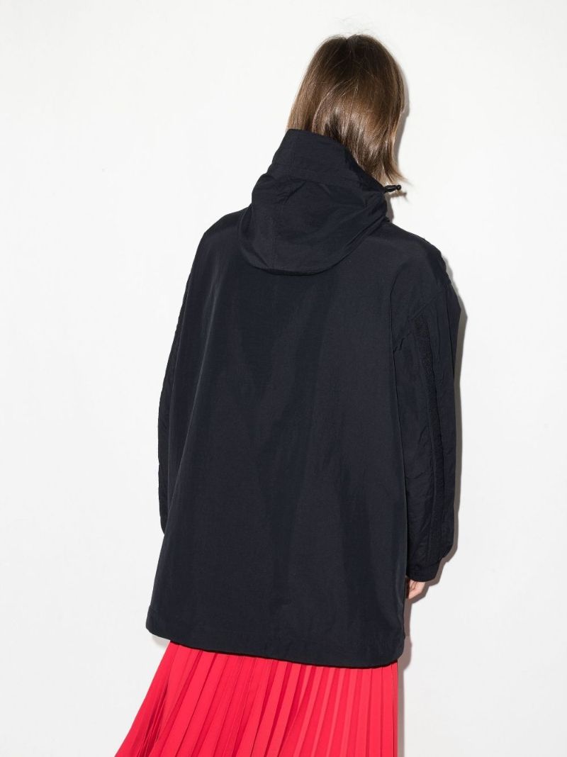 Black Hooded Rain Jacket