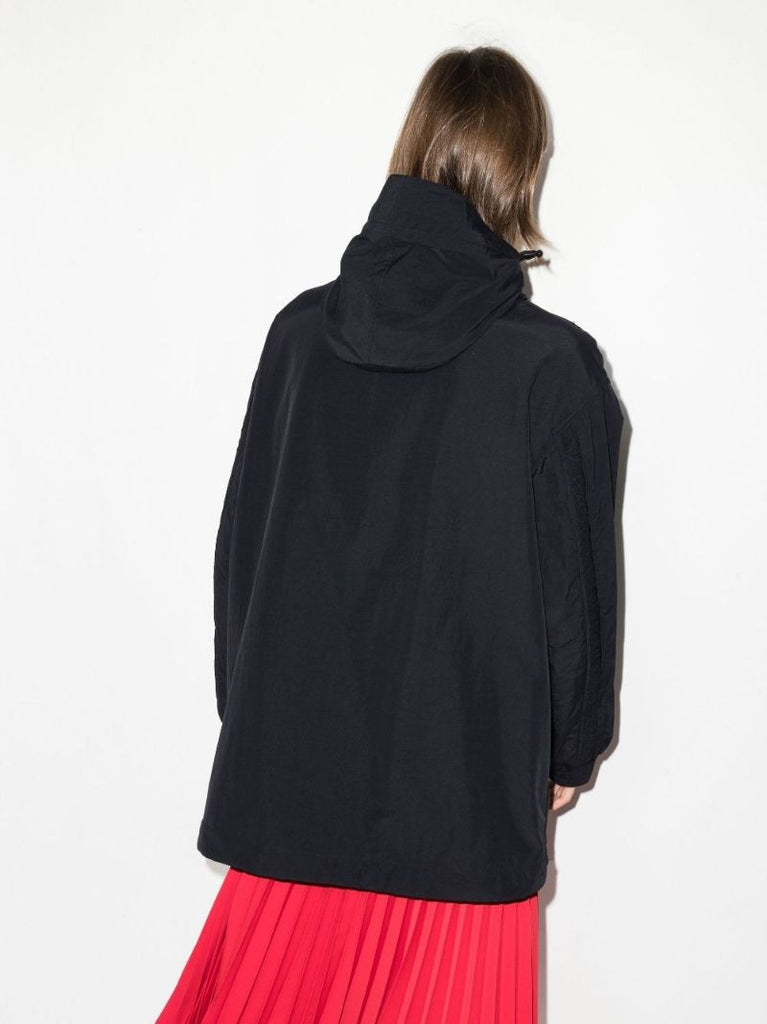 Black Hooded Rain Jacket