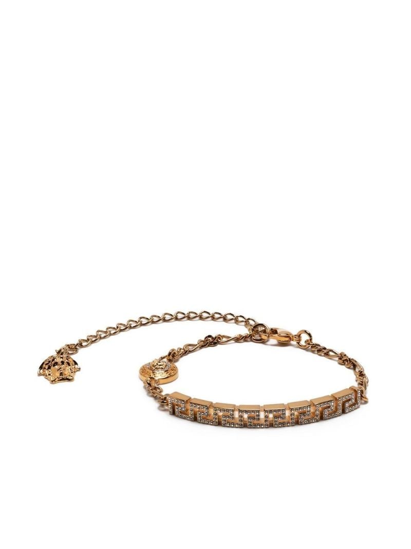 Gold-tone Greca Crystal Bracelet
