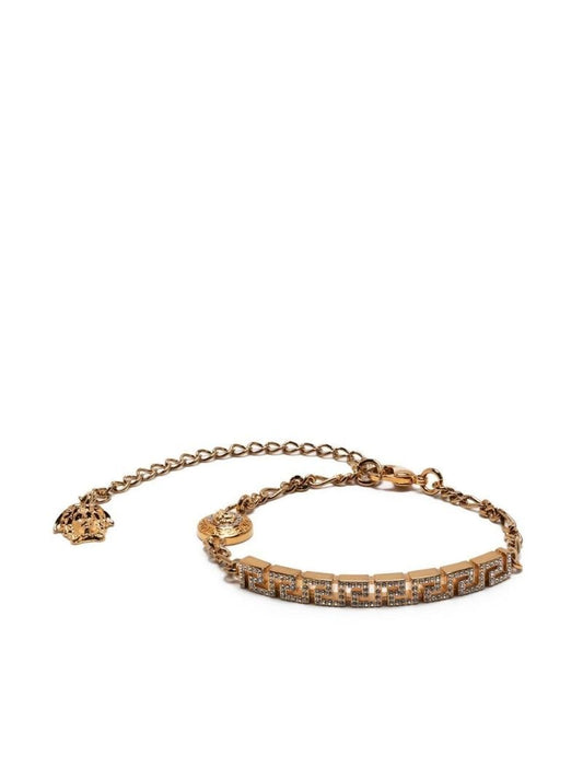 Gold-tone Greca Crystal Bracelet