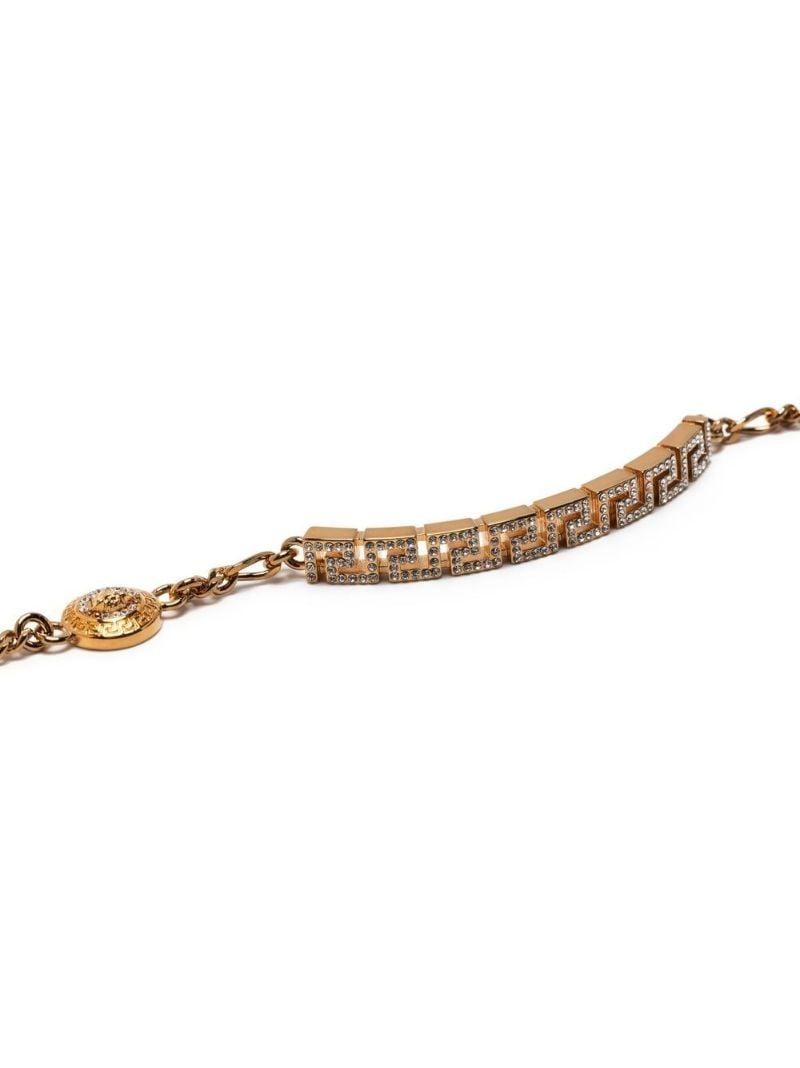 Gold-tone Greca Crystal Bracelet