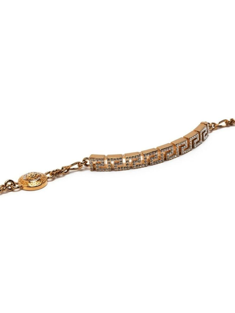 Gold-tone Greca Crystal Bracelet