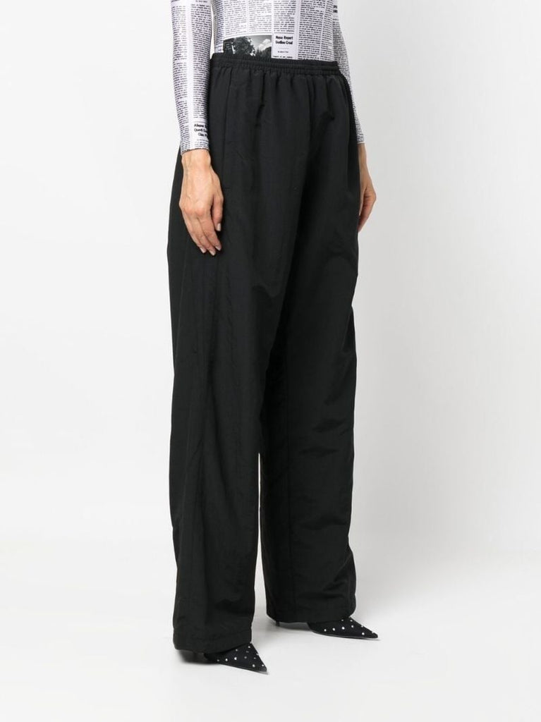 Black High-waisted Track Pants