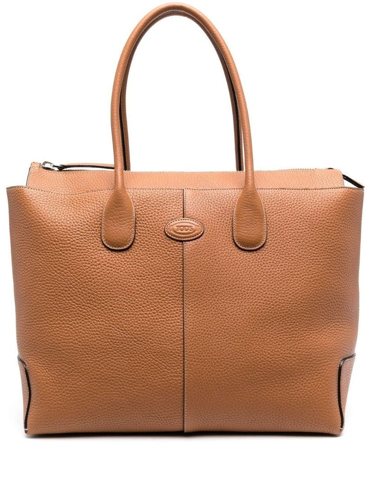 Brown Di Leather Tote Bag
