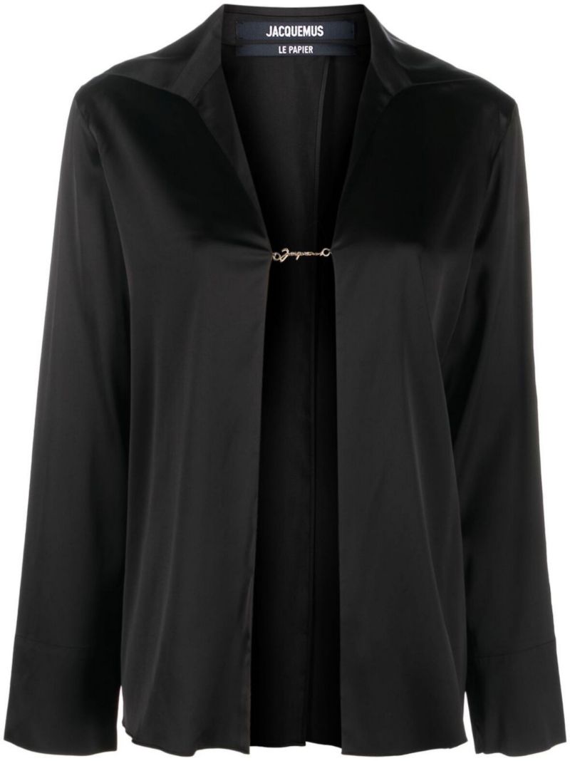 Black La Chemise Notte Cotton Blouse