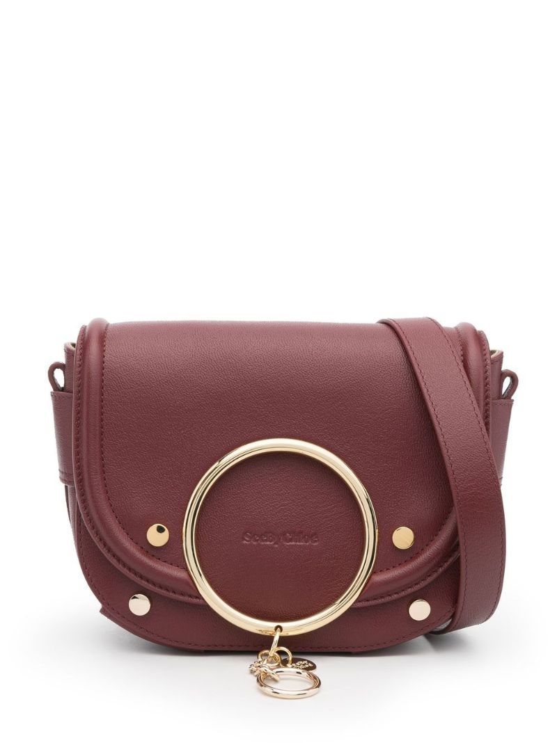 Red Hana Leather Cross Body Bag