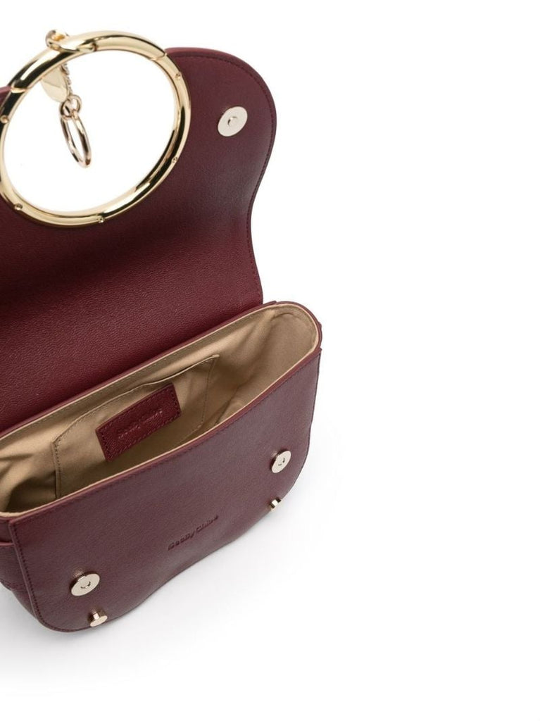 Red Hana Leather Cross Body Bag