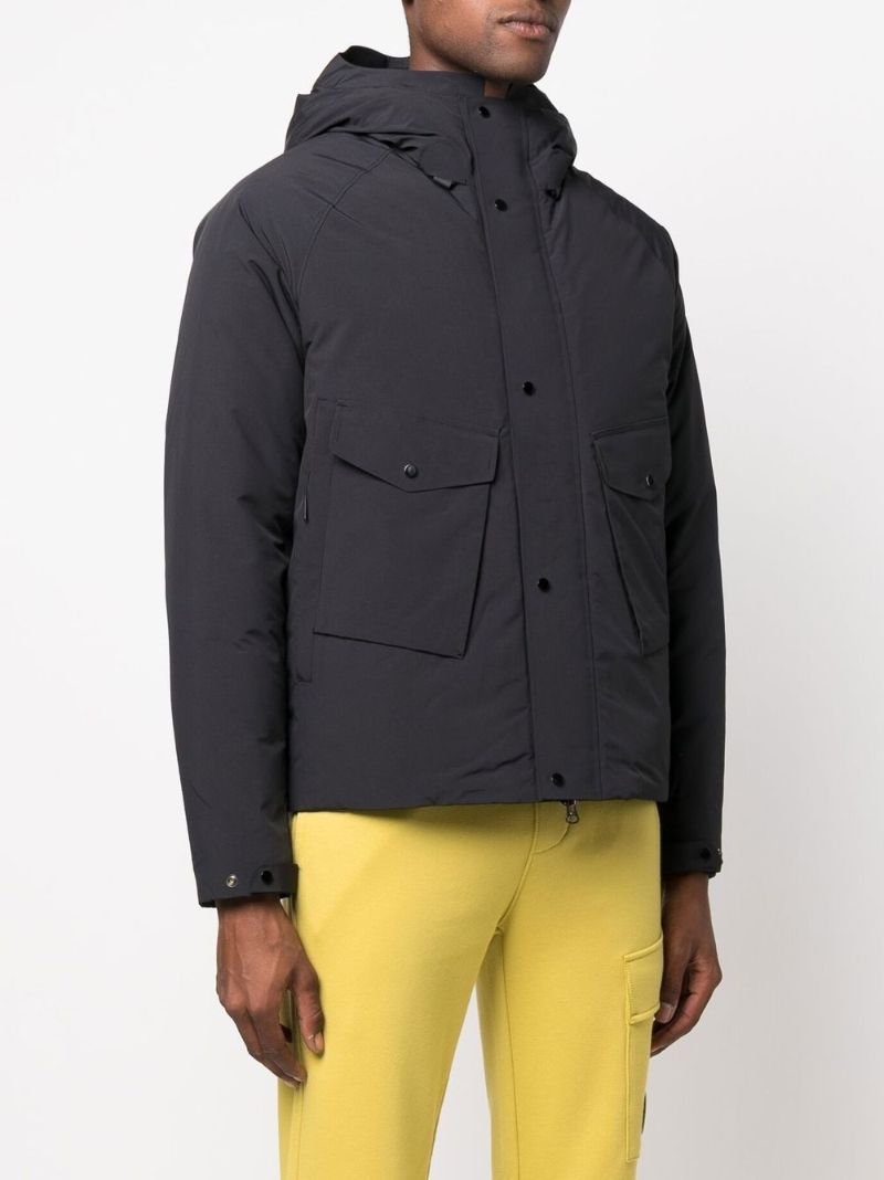 Blue Zip-up Padded Down Jacket