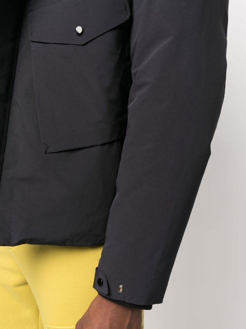 Blue Zip-up Padded Down Jacket