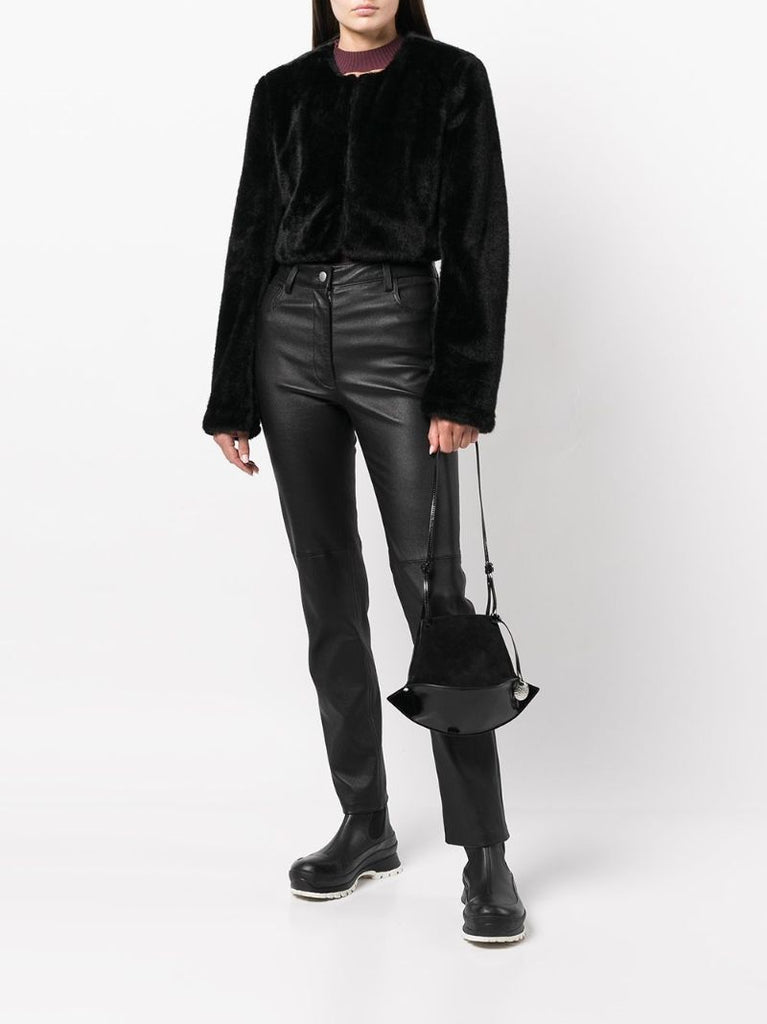 Black Mona Leather Shoulder Bag