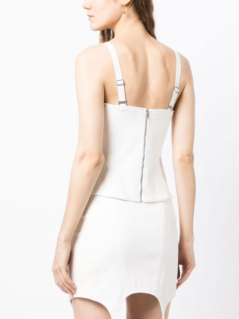 White Hook Corset Top