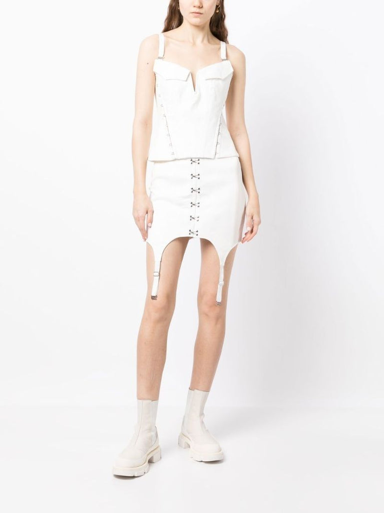 White Hook Corset Top