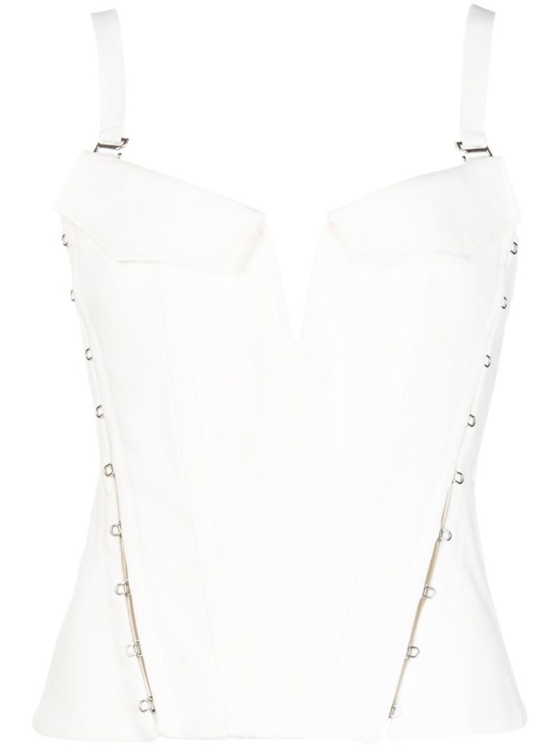 White Hook Corset Top