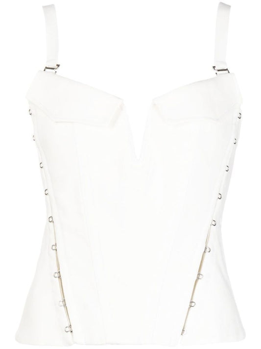 White Hook Corset Top