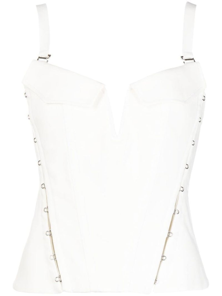 White Hook Corset Top
