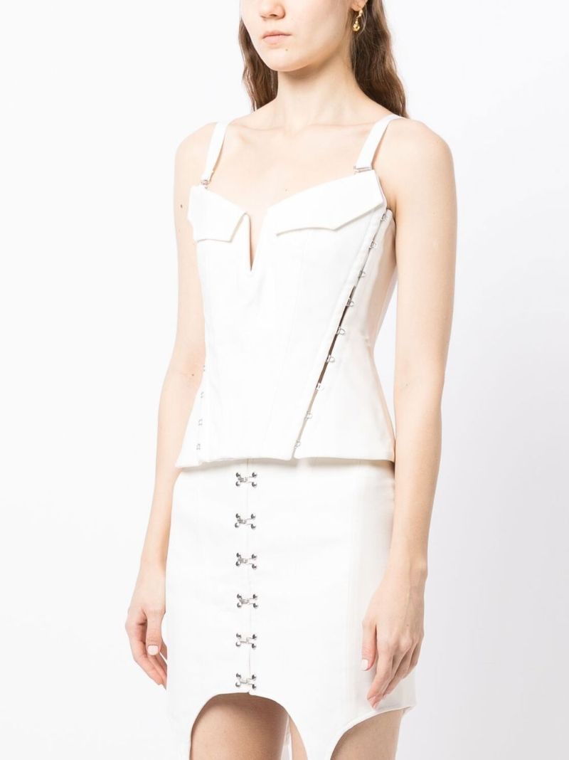 White Hook Corset Top