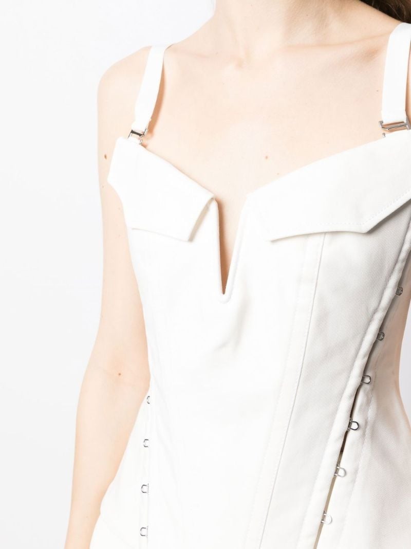 White Hook Corset Top