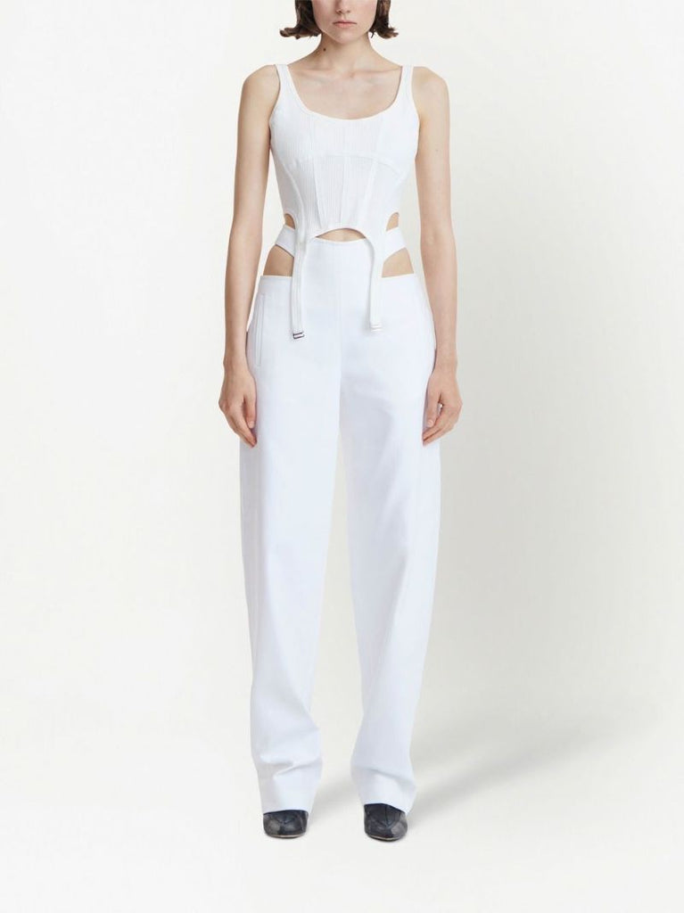 White Organic Cotton Corset Top