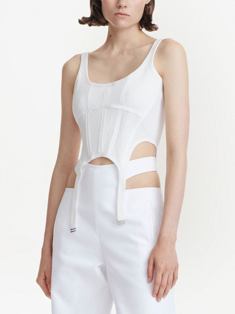 White Organic Cotton Corset Top
