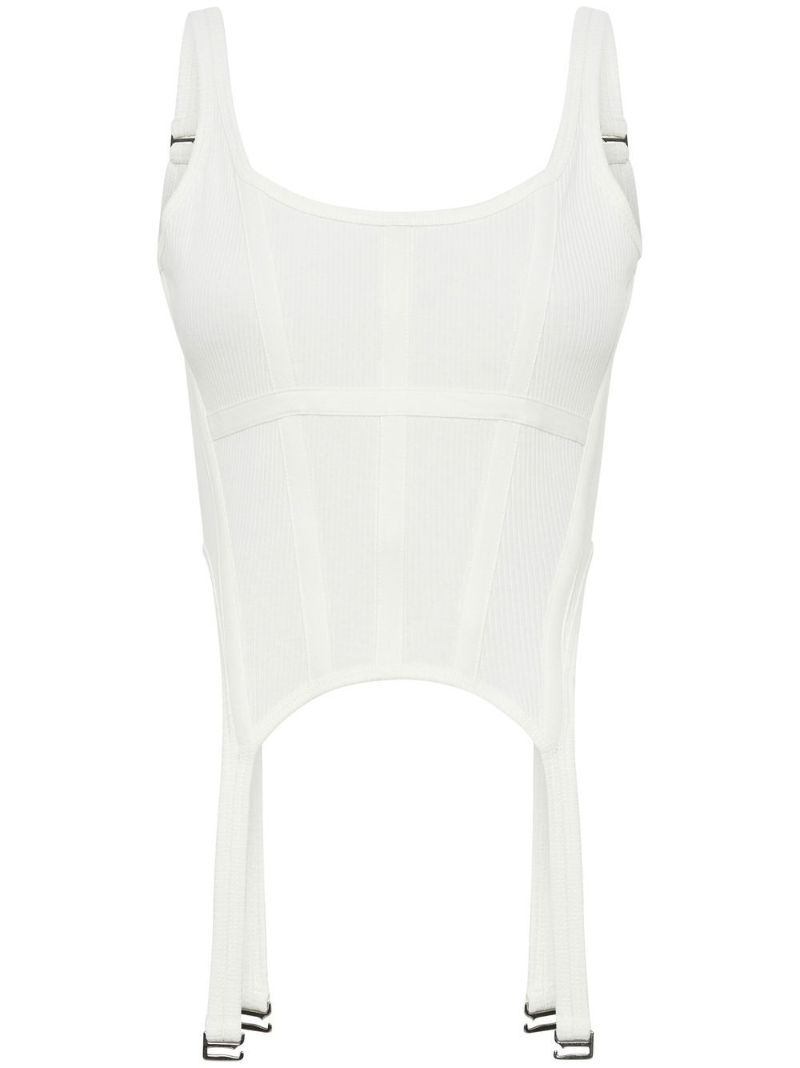 White Organic Cotton Corset Top